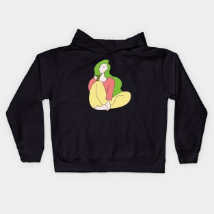 Office lady on Sunday morning Kids Hoodie